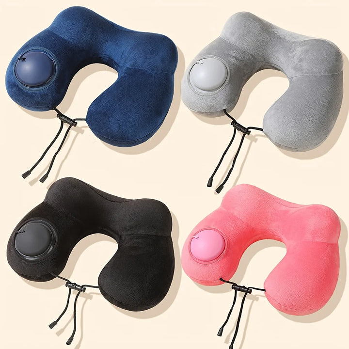 Inflatable Double-Hump Travel Neck Pillow