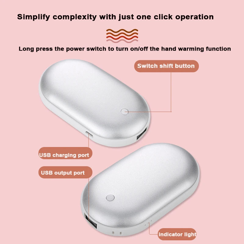 Double-Sided Fast Heating Hand Warmer