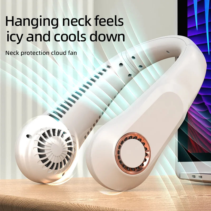 Digital Display Portable Neck Fan