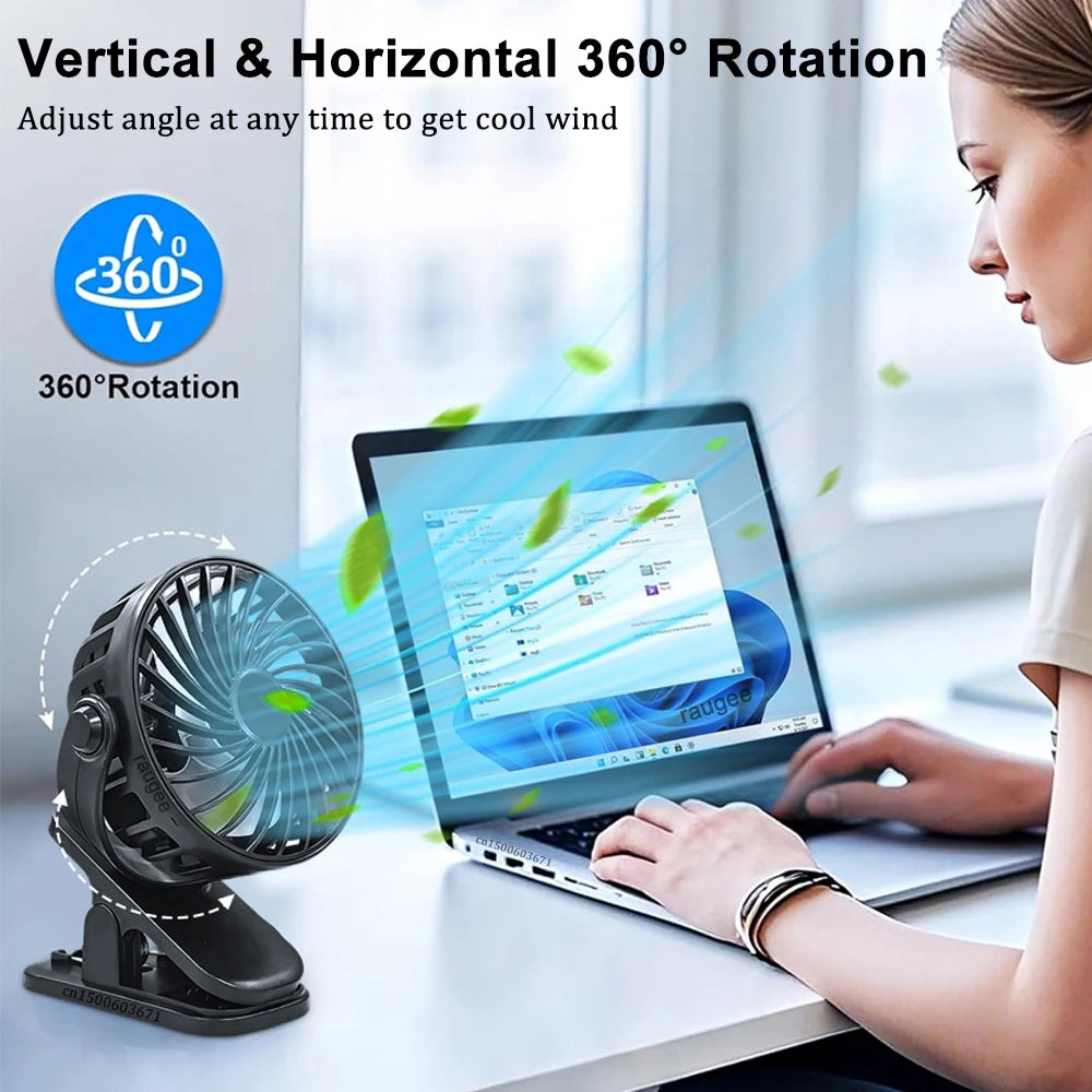 Rechargeable Clip-On Portable Fan