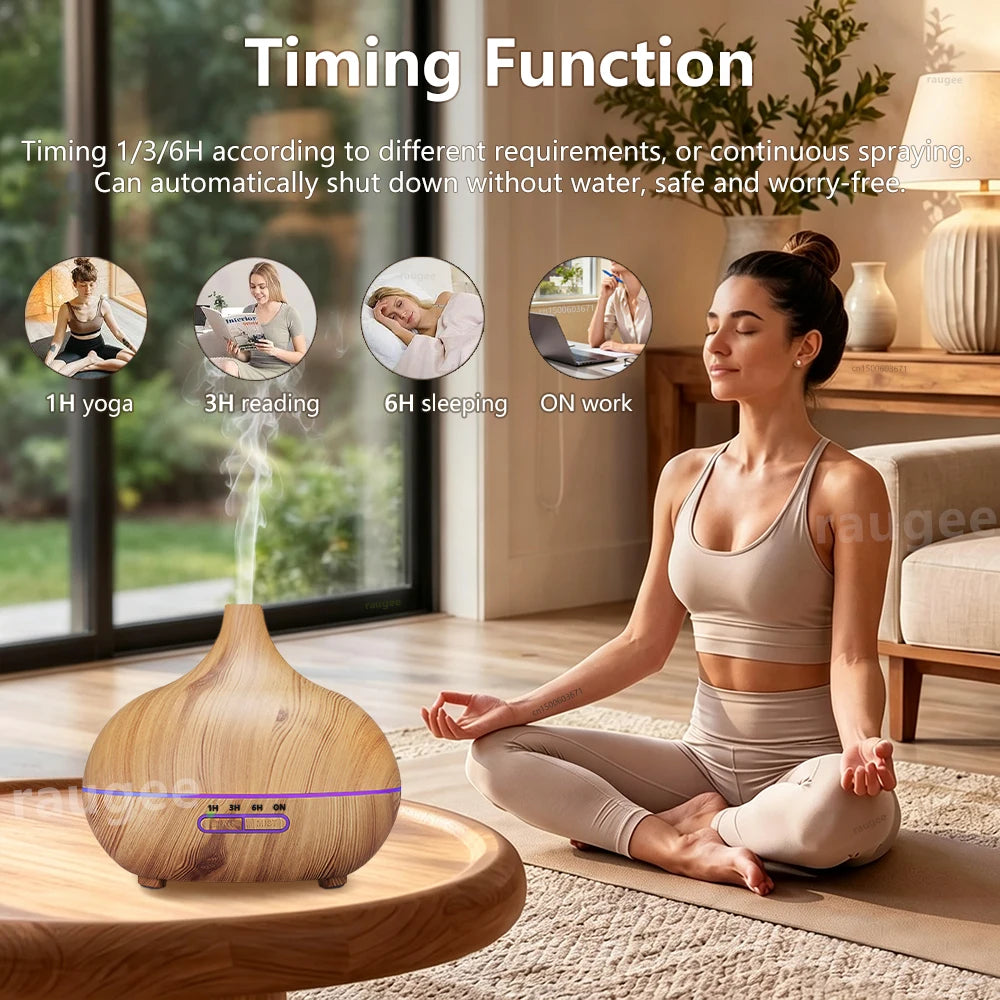 Wood Grain Aroma Humidifier Purifier