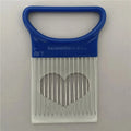 Effortlessly Slice Onions with this 1pc Colorful Onion Slicer Kitchen stainless steel potato chip onion holder for chopping assi