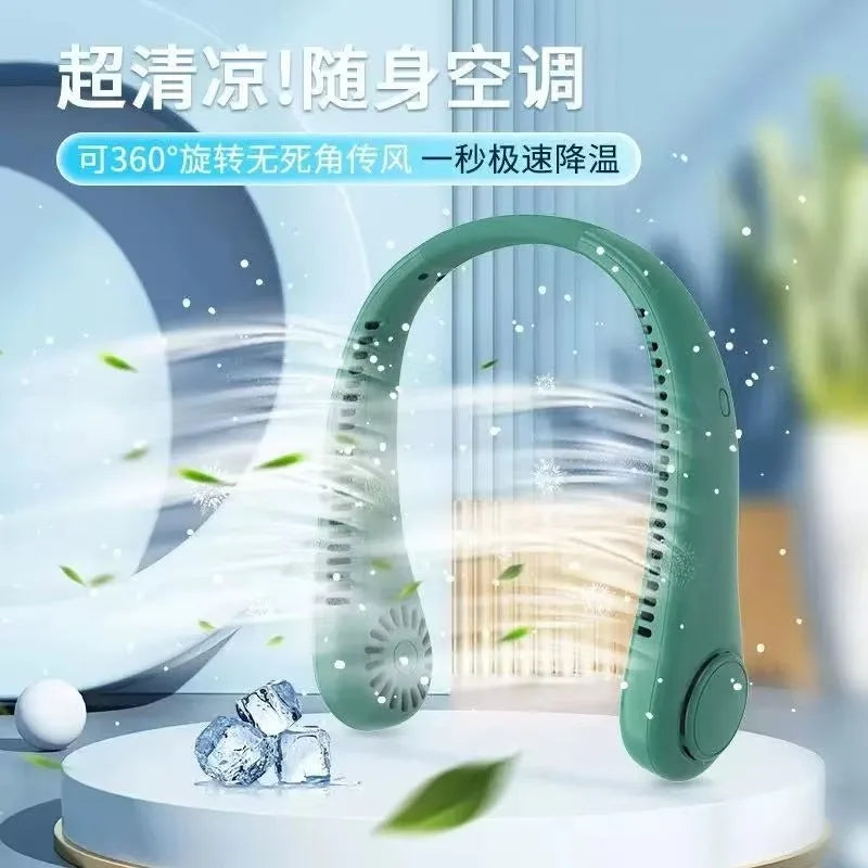 Digital Display Portable Neck Fan