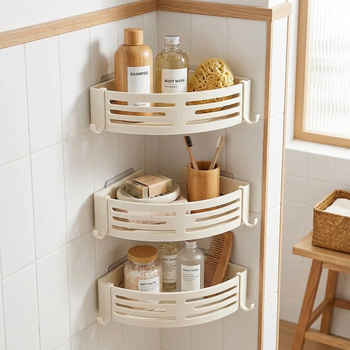 Adhesive Wall Mounted Bathroom Shelf