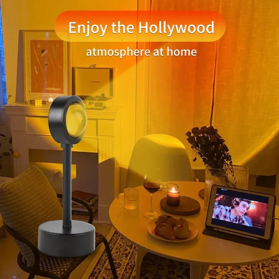 USB Sunset Projection Mood Lamp