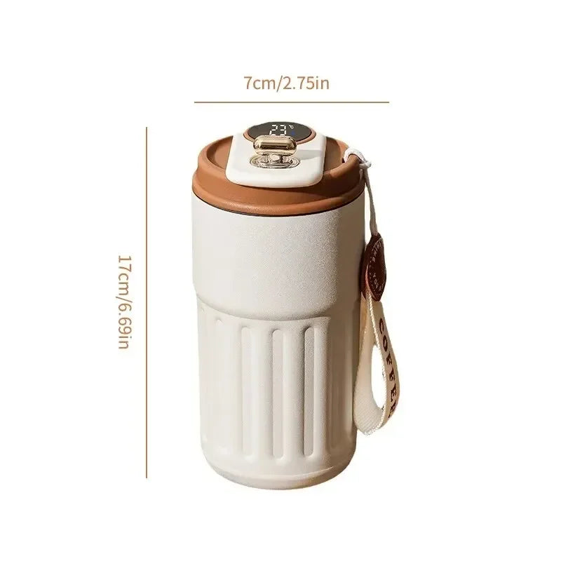 Stainless Steel Temperature Display Travel Mug