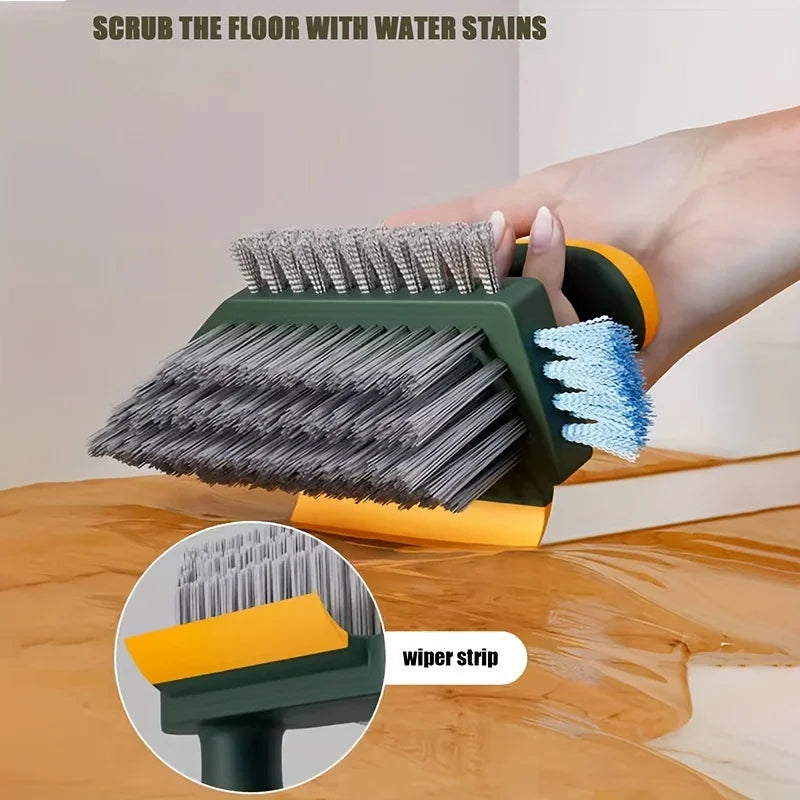 4 in 1 Brush Squeegee for Gap Groove Cleaning Tool Glass Scraper Kitchen Bathroom Floor Tire Cleaner Brushes Home Cleaning Brush