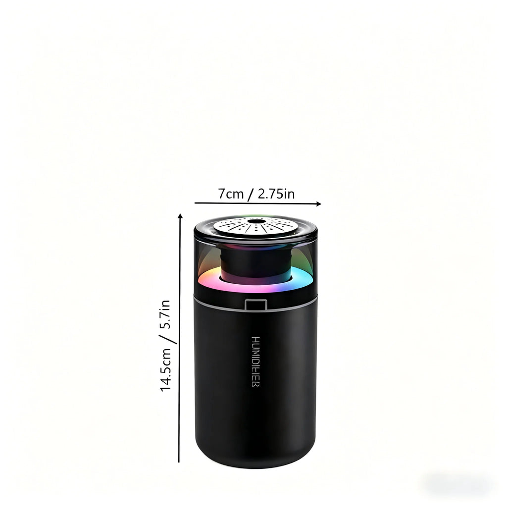 High Mist Output USB Humidifier with Long Battery Life, Quiet Air Purifier & Aroma Diffuser, Desktop Hydrator for Dorm