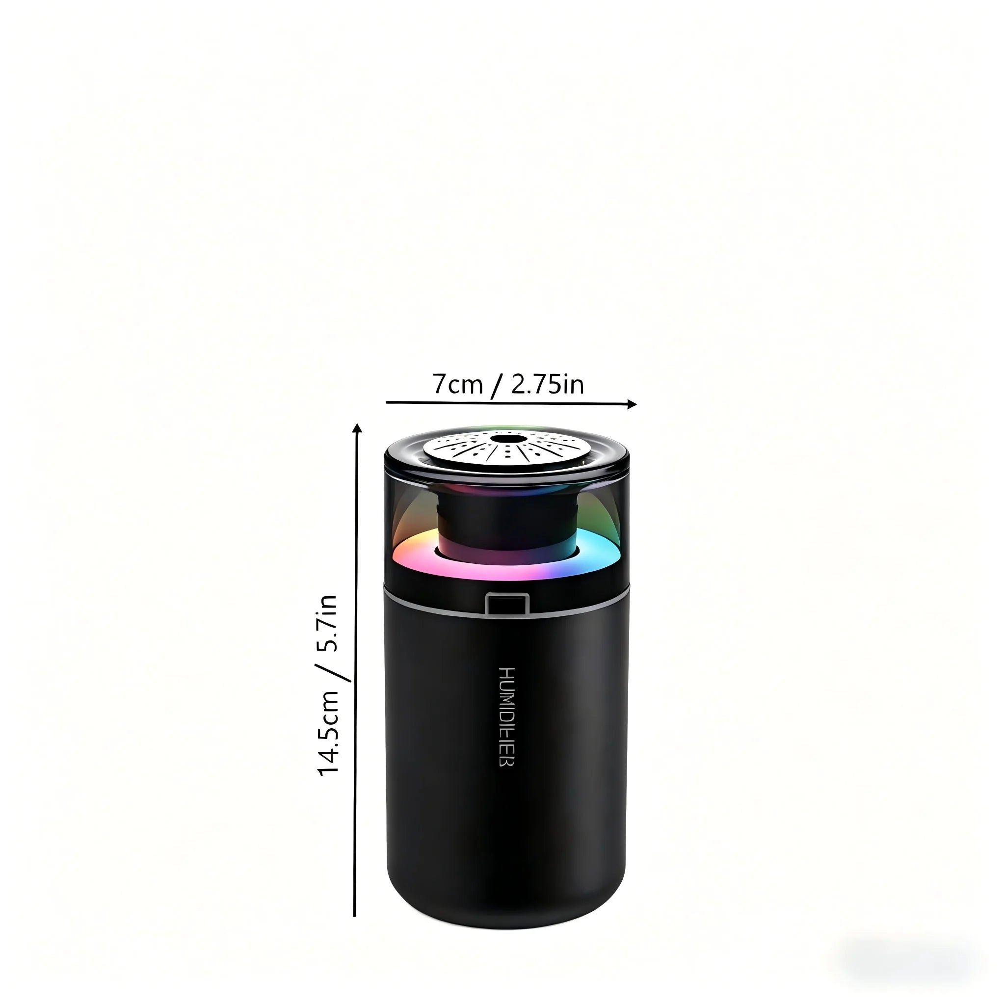 High Mist Output USB Humidifier with Long Battery Life, Quiet Air Purifier & Aroma Diffuser, Desktop Hydrator for Dorm