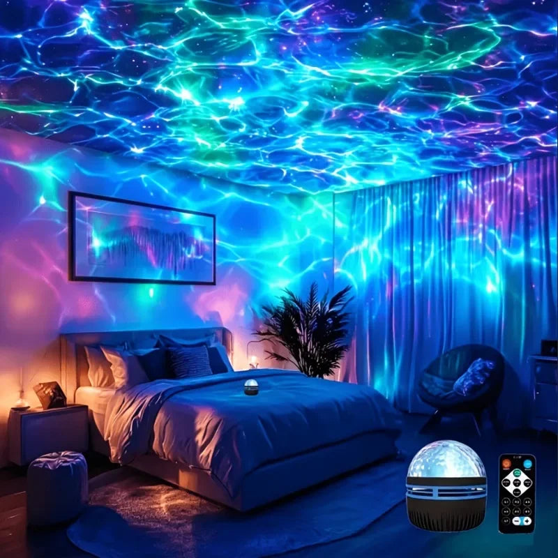 RGB Galaxy Ocean Wave Projector