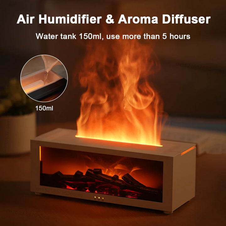 Remote Control Flame Aroma Humidifier