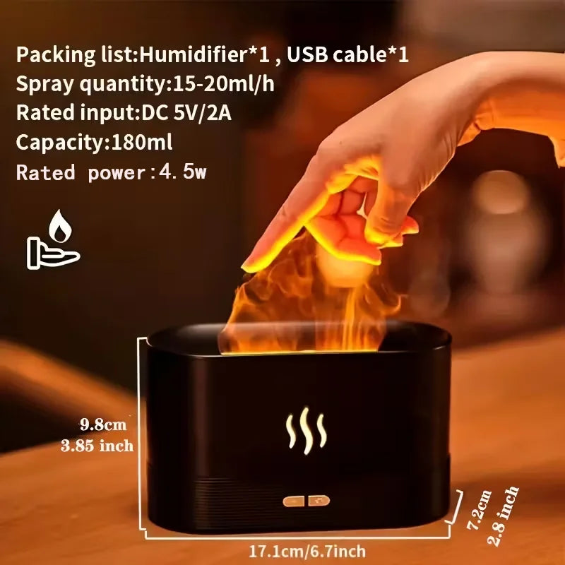 Simulated Flame Aroma Humidifier