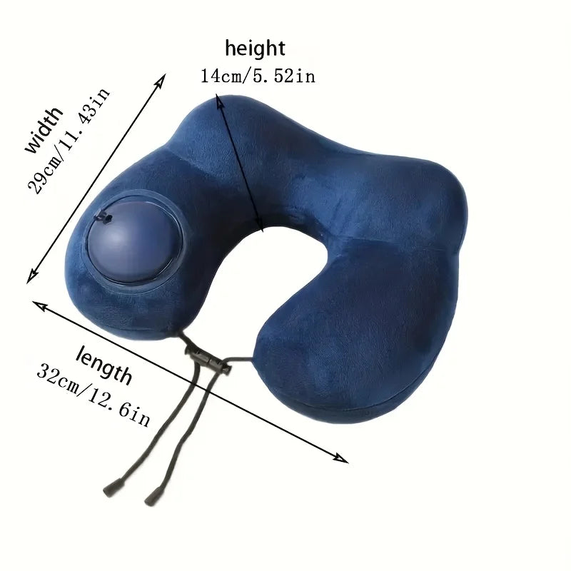 Inflatable Double-Hump Travel Neck Pillow
