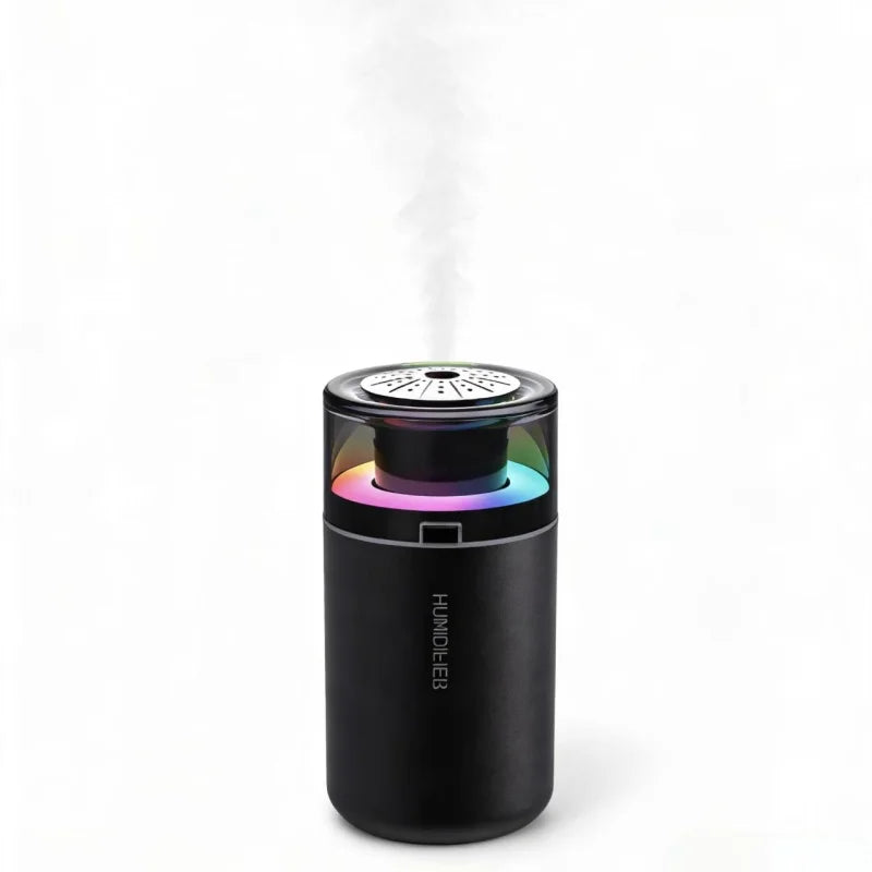 High Mist Output USB Humidifier with Long Battery Life, Quiet Air Purifier & Aroma Diffuser, Desktop Hydrator for Dorm