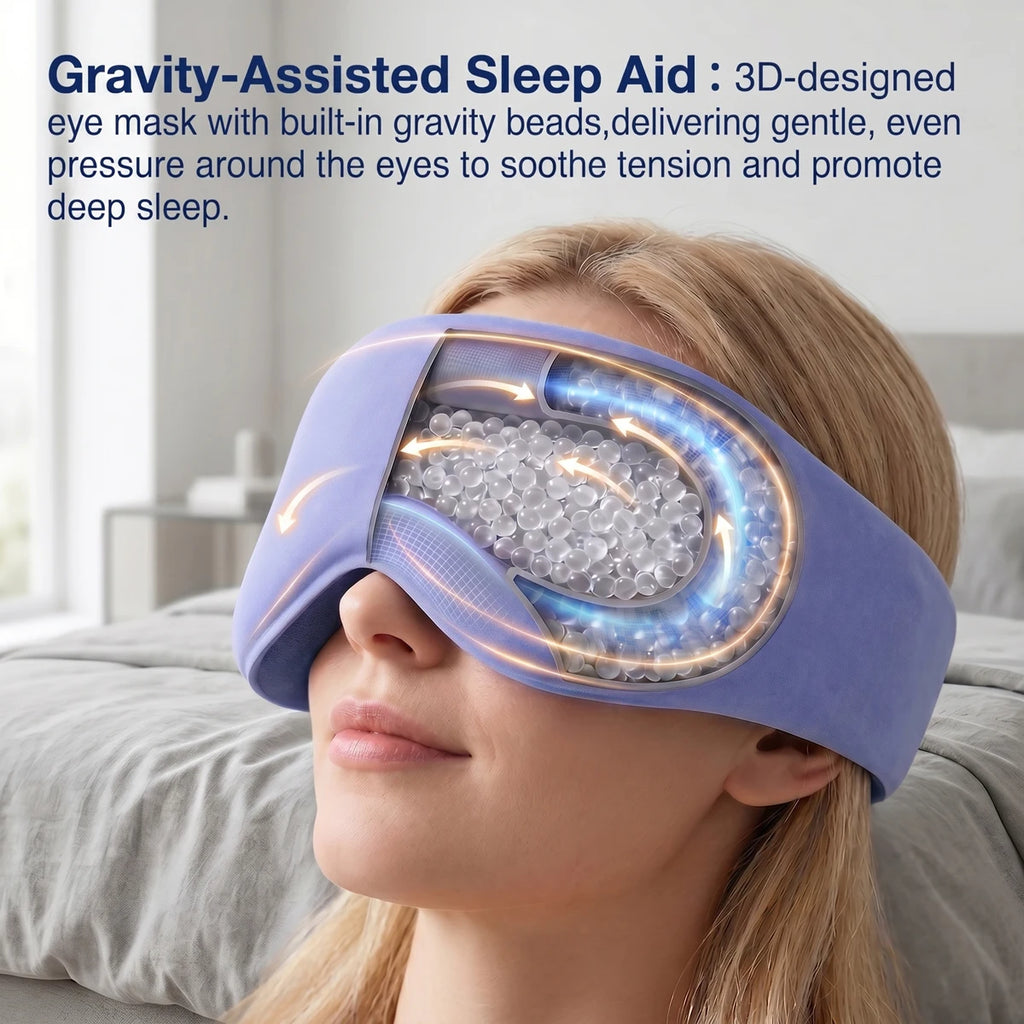3D Weighted Eye Mask, 3D Breathable Soft Comfortable Eye Mask for Sleeping, Light Blocking, Microgravity Alleviates Eye Fatigue