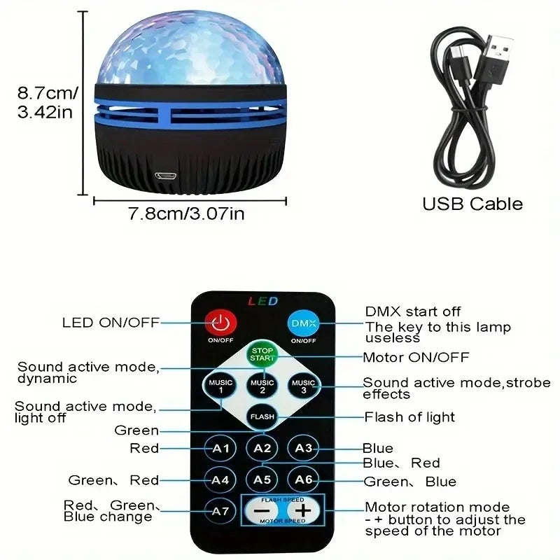 RGB Galaxy Ocean Wave Projector