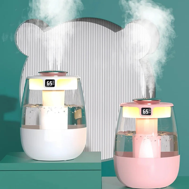 Double spray large capacity multi-color humidifier household bedroom office gift desktop ornament large fog volume number humidi
