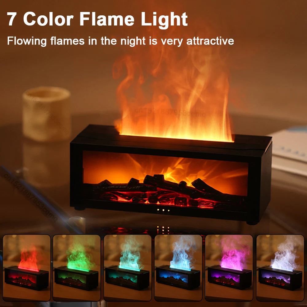 Remote Control Flame Aroma Humidifier