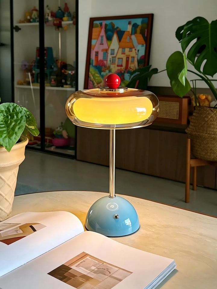 Vintage Bauhaus Dimmable Glass Table Lamp