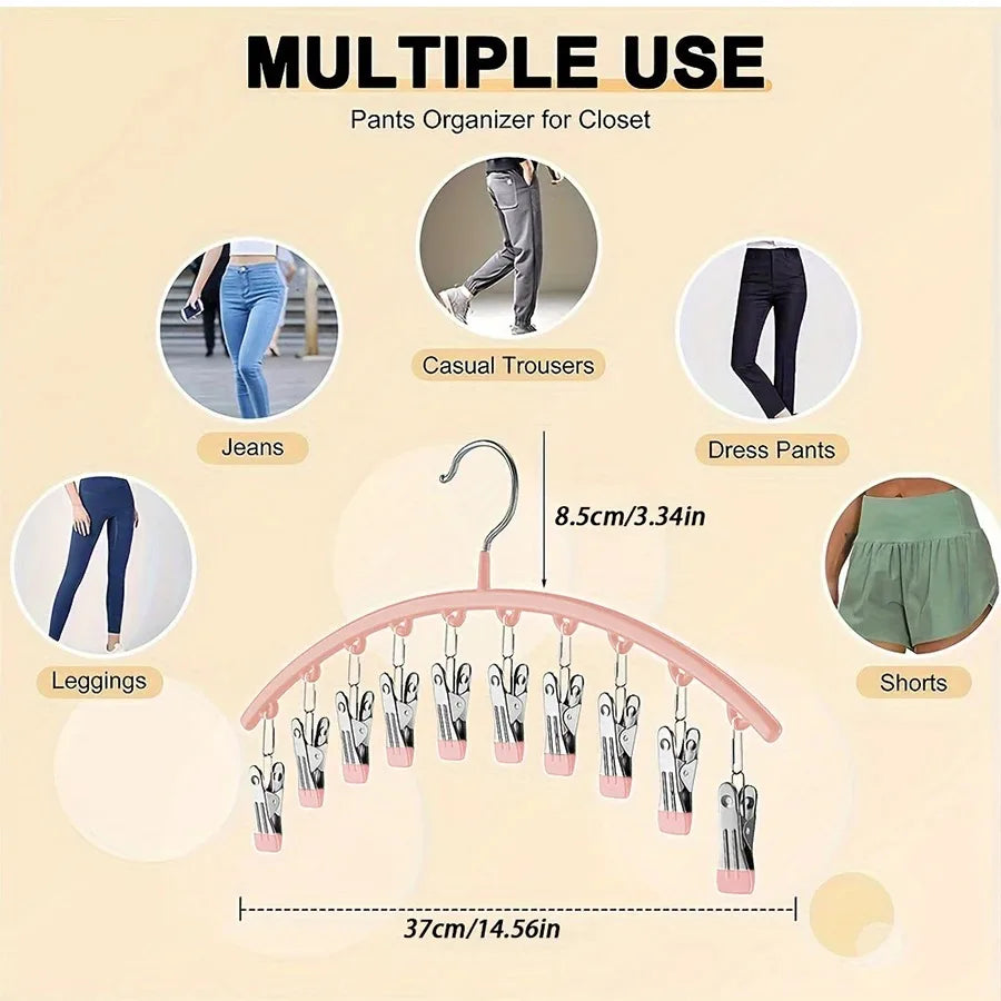 Multi Clip Closet Storage Hanger