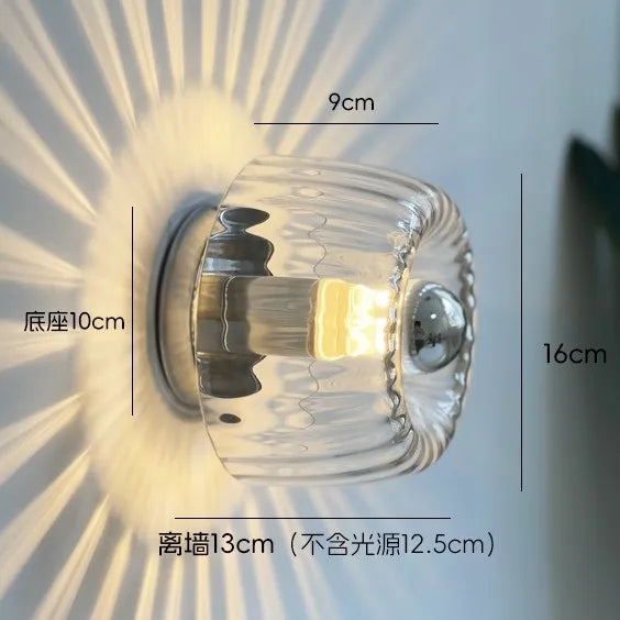 Bauhaus LED Glass Wall Lamp