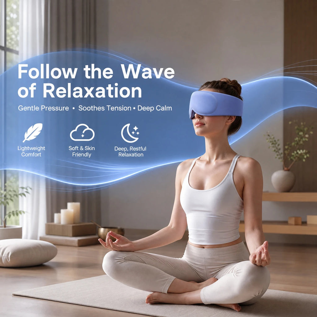 3D Weighted Eye Mask, 3D Breathable Soft Comfortable Eye Mask for Sleeping, Light Blocking, Microgravity Alleviates Eye Fatigue