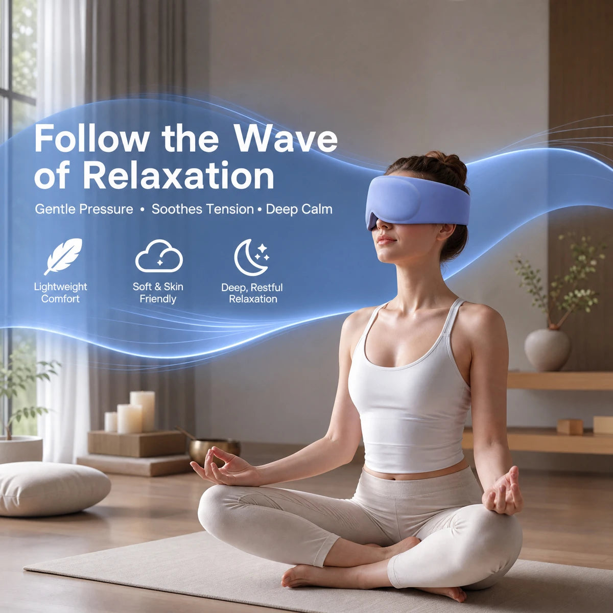 3D Weighted Eye Mask, 3D Breathable Soft Comfortable Eye Mask for Sleeping, Light Blocking, Microgravity Alleviates Eye Fatigue