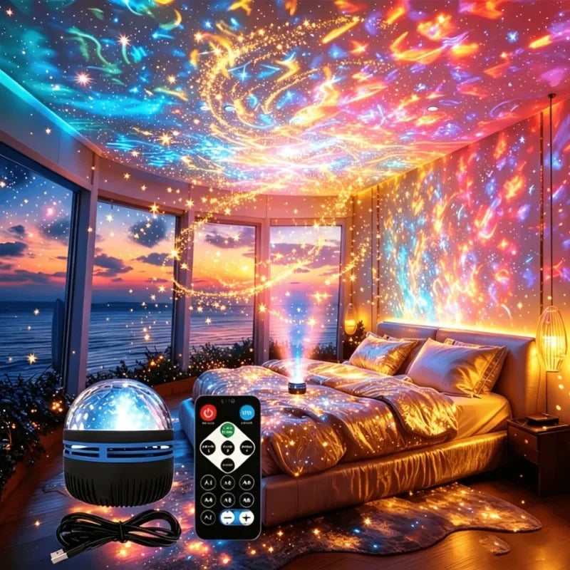 RGB Galaxy Ocean Wave Projector