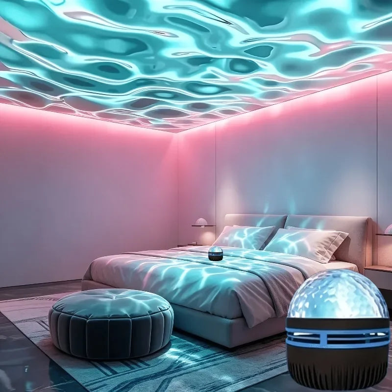 RGB Galaxy Ocean Wave Projector