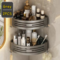 Corner Shower Caddy Adhesive Drilling Installation Options Upgraded Rustproof Alumminum Spacious Bathroom Organizer Matt Black