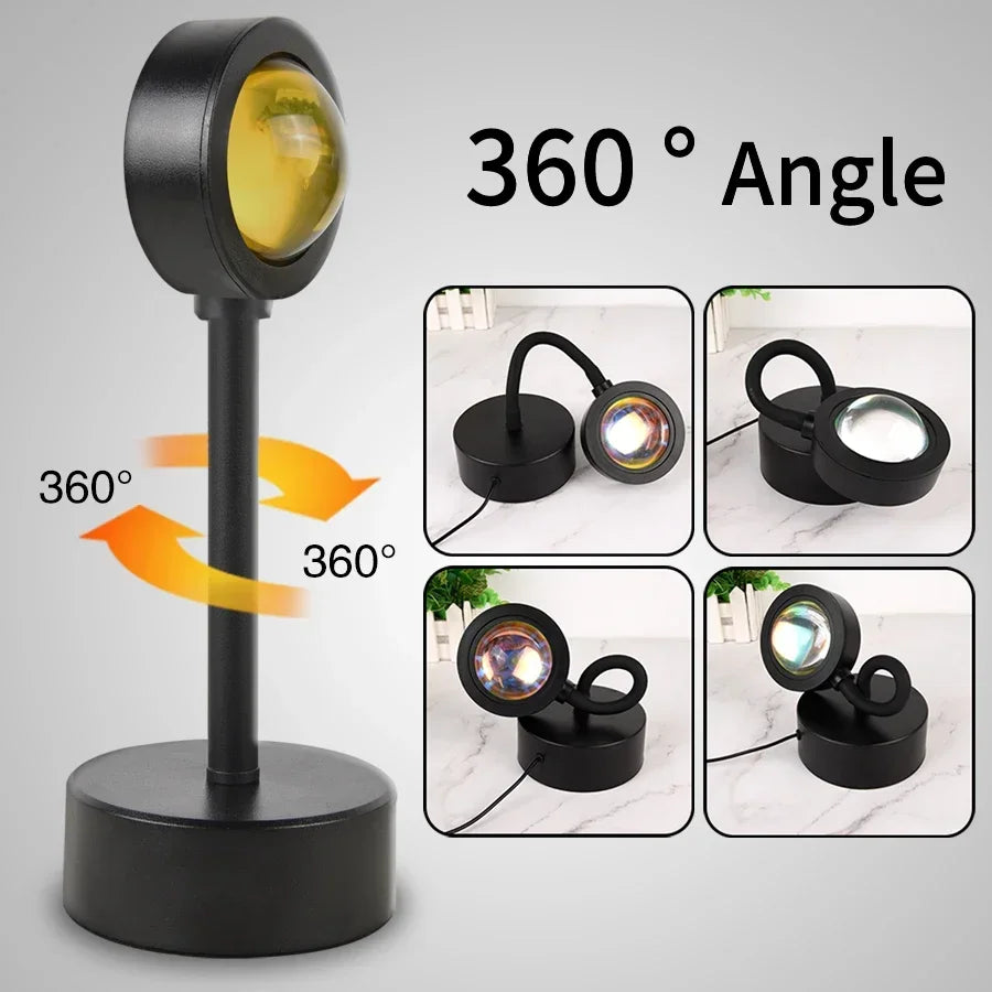 USB Sunset Projection Mood Lamp
