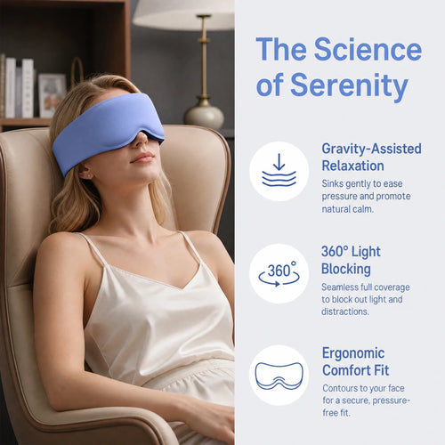 3D Weighted Eye Mask, 3D Breathable Soft Comfortable Eye Mask for Sleeping, Light Blocking, Microgravity Alleviates Eye Fatigue