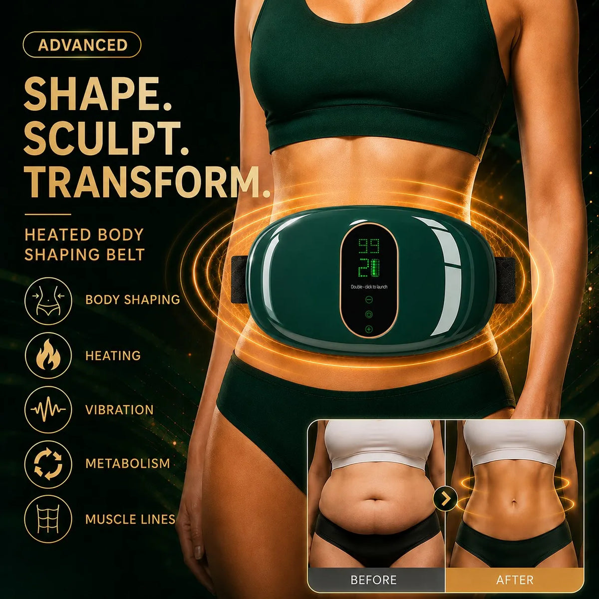 slimming belt massager electric vibrating mens abdominal flat stomach belly fat burning slimming belt for women for the stomach