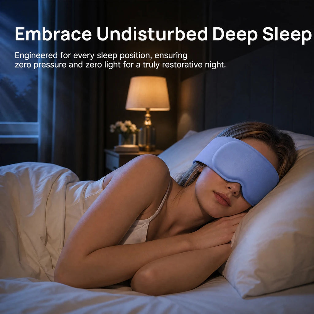 3D Weighted Eye Mask, 3D Breathable Soft Comfortable Eye Mask for Sleeping, Light Blocking, Microgravity Alleviates Eye Fatigue