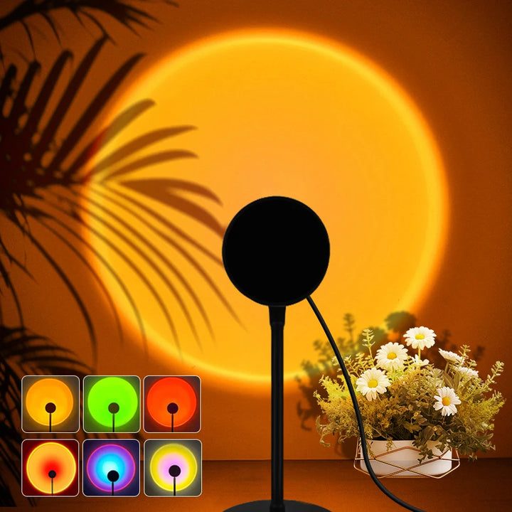 USB Sunset Projection Mood Lamp