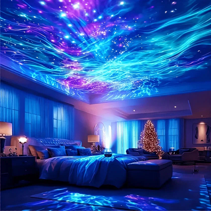 RGB Galaxy Ocean Wave Projector