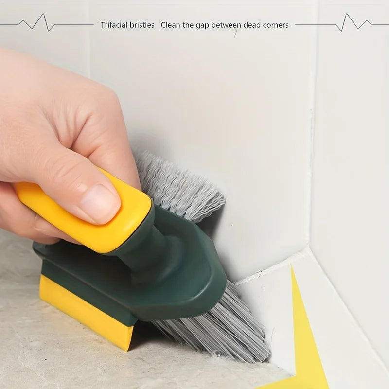 4 in 1 Brush Squeegee for Gap Groove Cleaning Tool Glass Scraper Kitchen Bathroom Floor Tire Cleaner Brushes Home Cleaning Brush