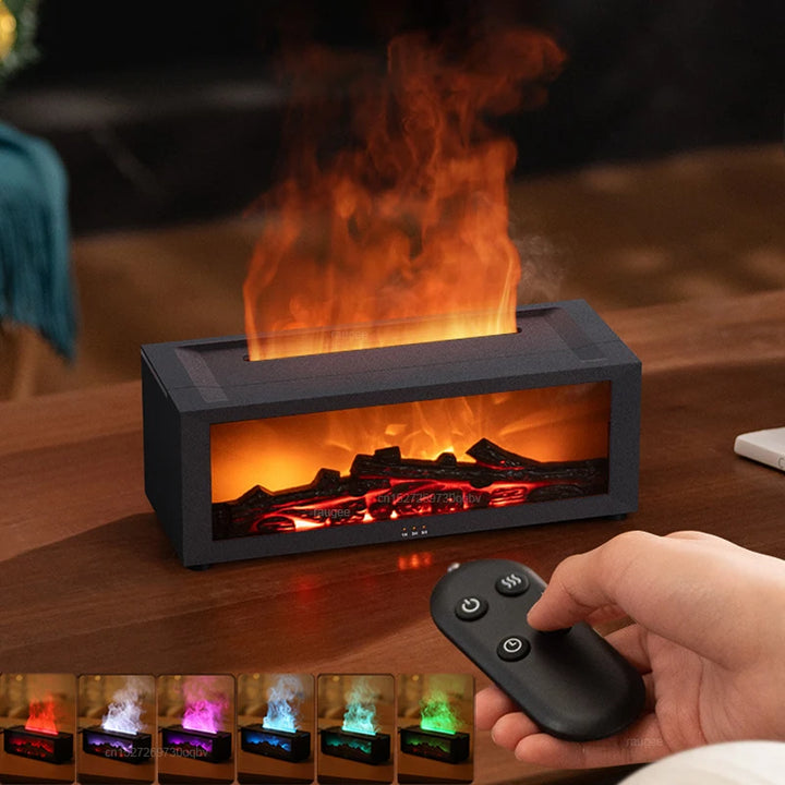 Remote Control Flame Aroma Humidifier