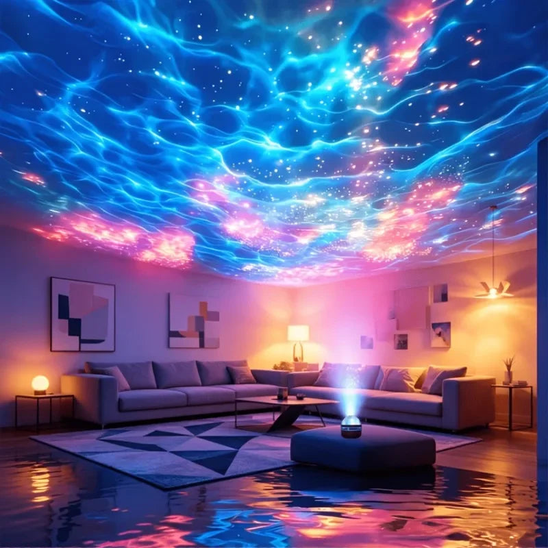 RGB Galaxy Ocean Wave Projector