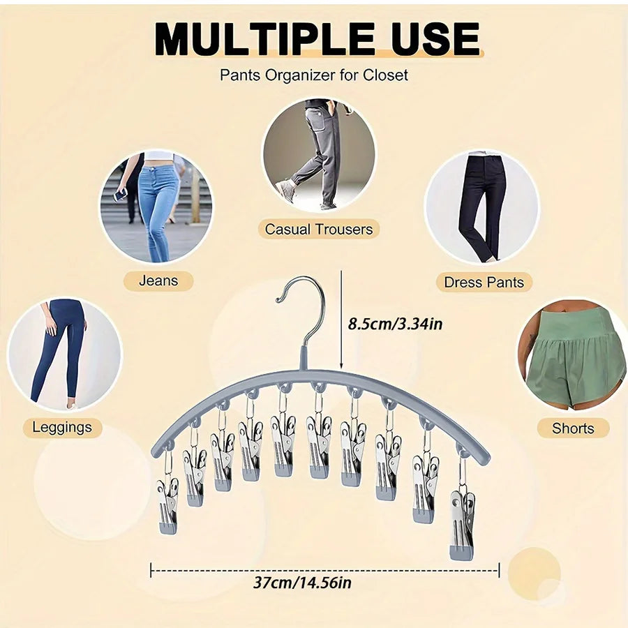 Multi Clip Closet Storage Hanger