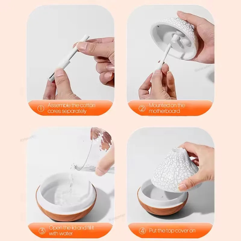 Volcano Flame Desktop Mist Humidifier