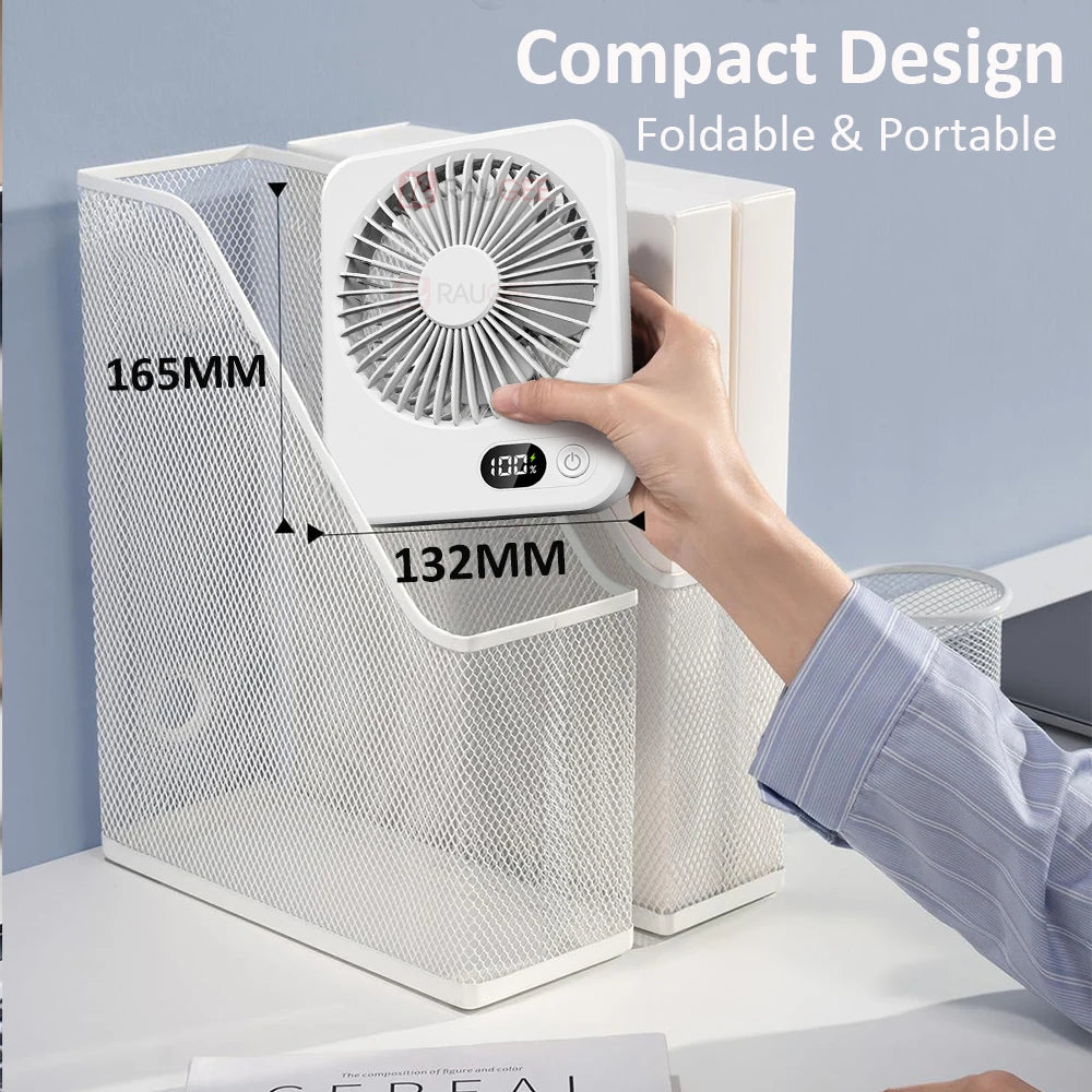 Rechargeable Five-Speed Portable Desk Fan