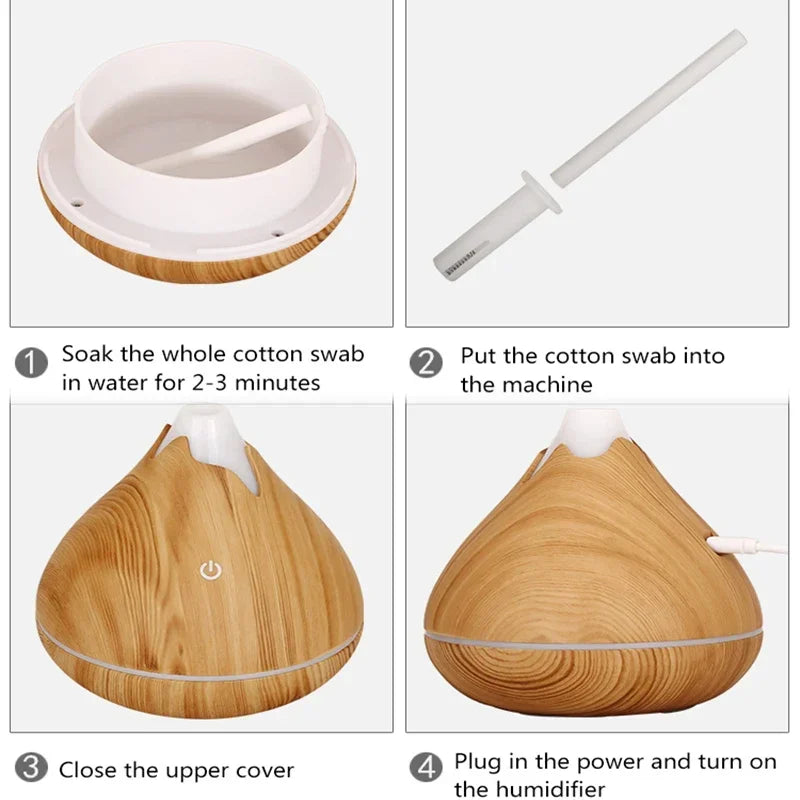 Wood Grain Ultrasonic Aroma Diffuser