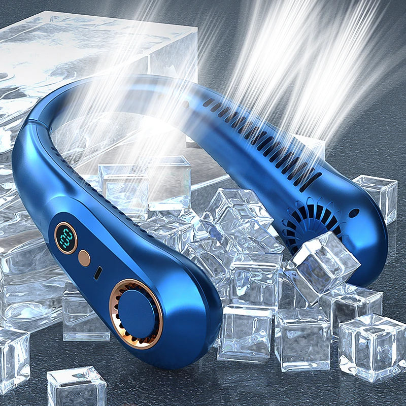 Digital Display Portable Neck Fan