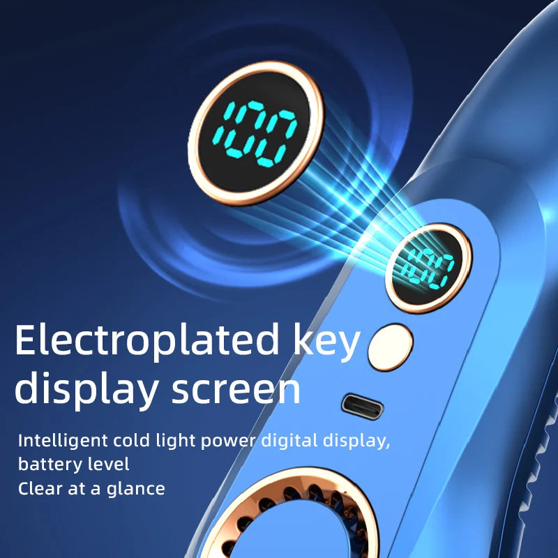 Digital Display Portable Neck Fan