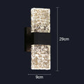 Luxury Modern Light Water Ripple Glass Rectangle Wall Lamp Living Room Bedroom Study Led Indoor Lighting For Home Decor