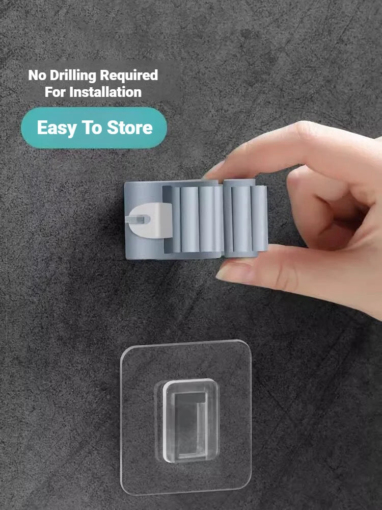 Adhesive Wall Mounted Mop Holder