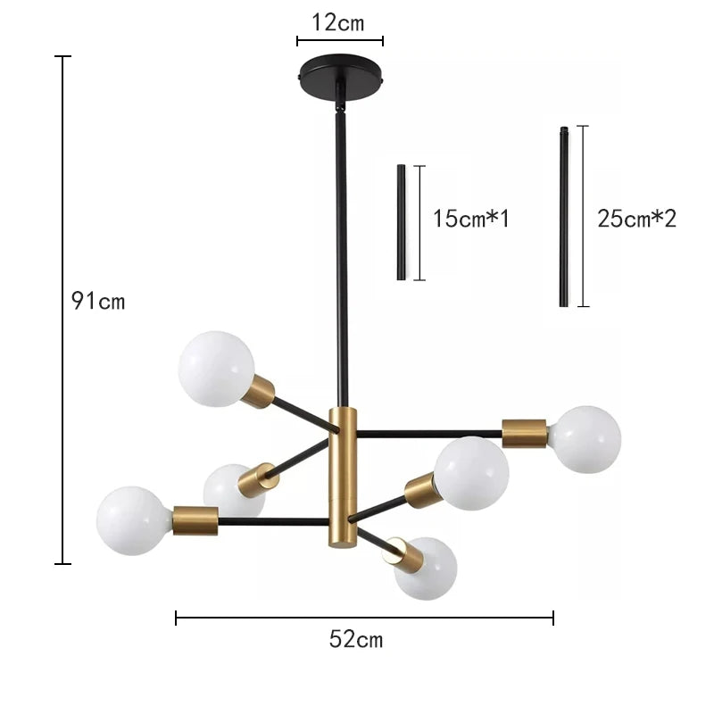 Modern Nordic Sputnik Ceiling Chandelier