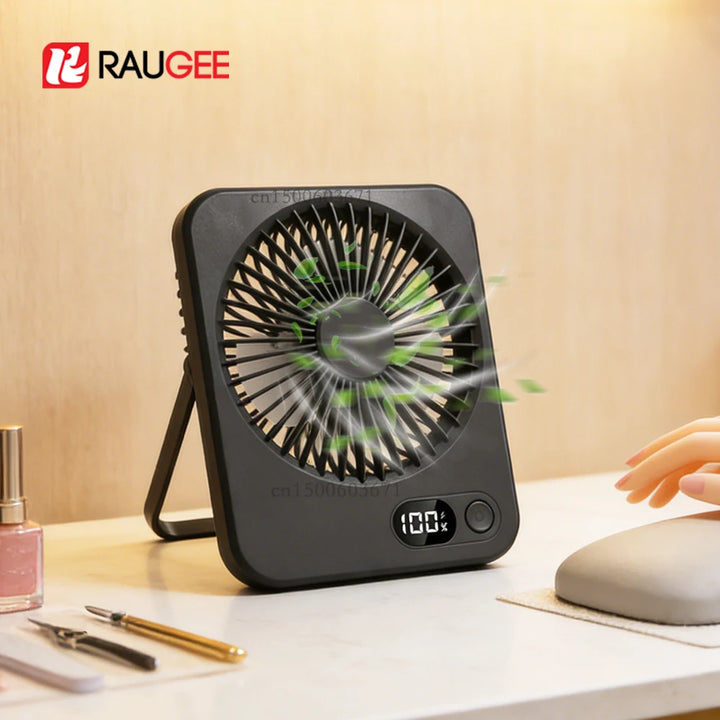 Rechargeable Five-Speed Portable Desk Fan